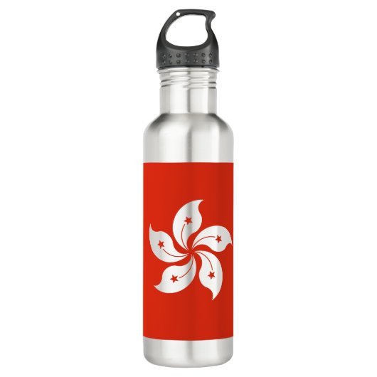 Flagge Hongkongs Wasserflasche aus Edelstahl Edelstahlflasche (Vorderseite)