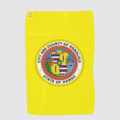 Flagge Honolulu (Hawaii) Golfhandtuch (Vorderseite)