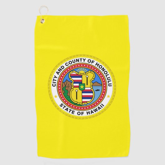 Flagge Honolulu (Hawaii) Golfhandtuch (Vorderseite)