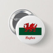 Flagge Hughess Waliser Button (Vorne & Hinten)