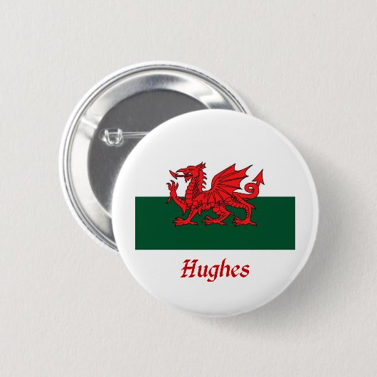 Flagge Hughess Waliser Button (Vorne & Hinten)