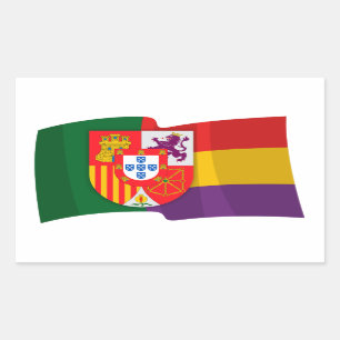 Flagge Iberische Republik Rechteckiger Aufkleber