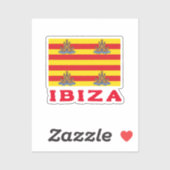 Flagge Ibiza, SPANIEN Aufkleber (Blatt)
