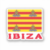 Flagge Ibiza, SPANIEN Aufkleber (Vorderseite)