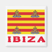 Flagge Ibiza, SPANIEN Magnet (Vorne)