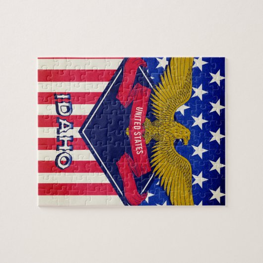 Flagge Idaho USA Puzzle (Horizontal)