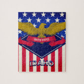 Flagge Idaho USA Puzzle (Vertikal)