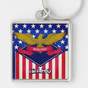 Flagge Idaho USA Schlüsselanhänger