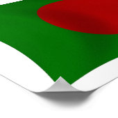 Flagge in Bangladesch Poster (Ecke)