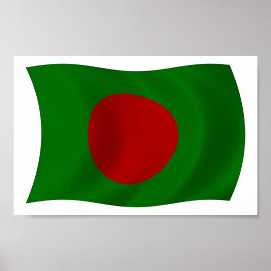 Flagge in Bangladesch Poster (Vorne)