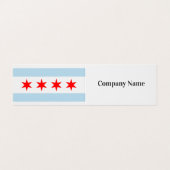 Flagge in Chicago Faltschachtel für Visitenkarten (Außenseite Aufgefaltet)