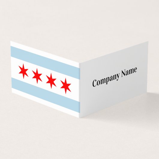 Flagge in Chicago Faltschachtel für Visitenkarten (Vorderseite)