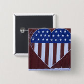 Flagge in der Herzform gemalt auf Scheune nach Button (Vorne & Hinten)