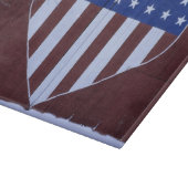 Flagge in der Herzform gemalt auf Scheune nach Schneidebrett (Ecke)