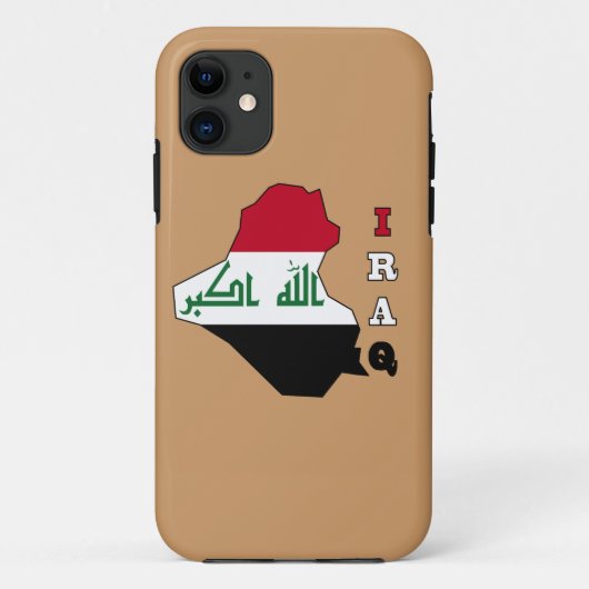 Flagge in der Karte vom Irak Case-Mate iPhone Hülle (Rückseite)