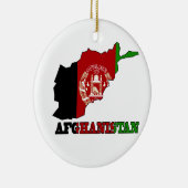 Flagge in der Karte von Afghanistan Keramikornament (Rechts)