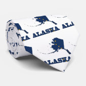 Flagge in der Karte von Alaska Krawatte (Gerollt)