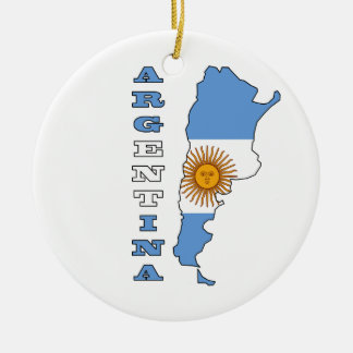 Flagge in der Karte von Argentinien Keramik Ornament