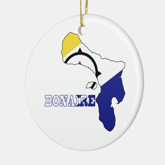 Flagge in der Karte von Bonaire Keramikornament (Links)
