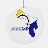 Flagge in der Karte von Bonaire Keramikornament (Hinten)