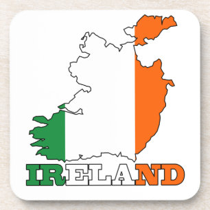 Flagge in der Karte von Irland Untersetzer