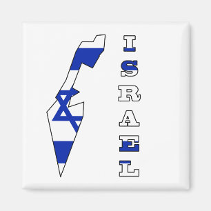 Flagge in der Karte von Israel Magnet