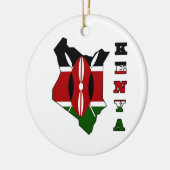 Flagge in der Karte von Kenia Keramikornament (Links)