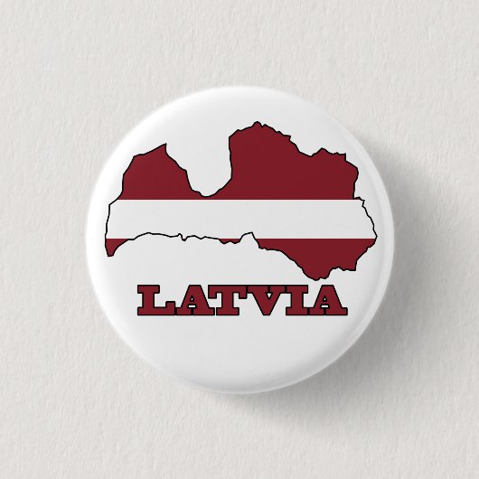 Flagge in der Karte von Lettland Button (Vorderseite)