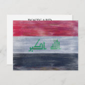 Flagge in Irak Postkarte (Vorne/Hinten)