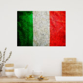 Flagge in Italien Poster (Küche)