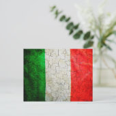 Flagge in Italien Postkarte (Stehend Vorderseite)