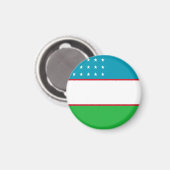 Flagge in Usbekistan Magnet (Vorderseite/Rückseite)