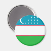 Flagge in Usbekistan Magnet (Vorderseite/Rückseite)