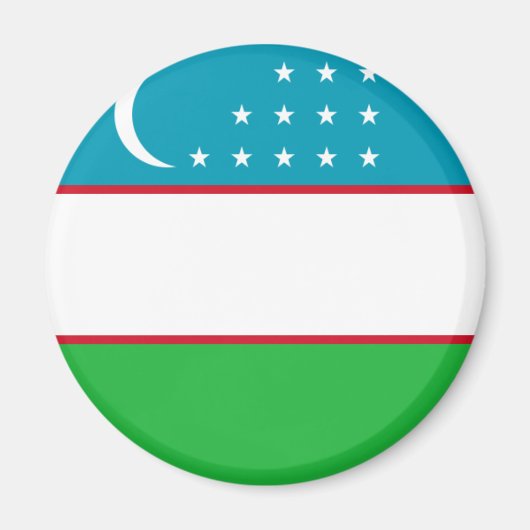 Flagge in Usbekistan Magnet (Vorne)