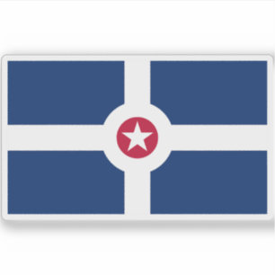 Flagge Indianapolis, Indiana Aufkleber