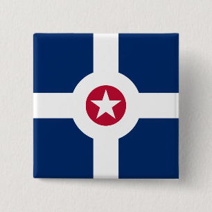 Flagge Indianapolis, Indiana Button