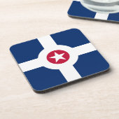 Flagge Indianapolis, Indiana Drink Untersetzer (Linke Seite)