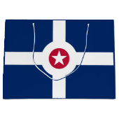 Flagge Indianapolis, Indiana Große Geschenktasche Große Geschenktüte (Vorderseite)