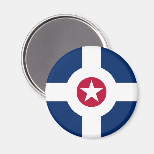 Flagge Indianapolis, Indiana Magnet (Vorderseite/Rückseite)