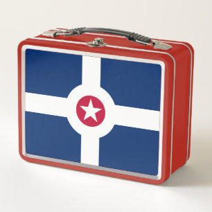 Flagge Indianapolis, Indiana Metal Lunch Box