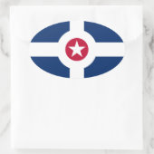 Flagge Indianapolis, Indiana Ovaler Aufkleber (Tasche)