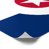 Flagge Indianapolis, Indiana Poster (Ecke)