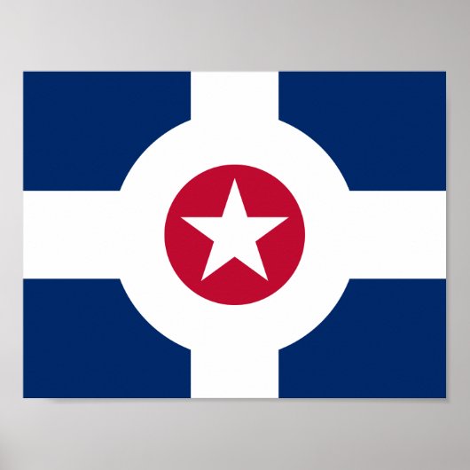 Flagge Indianapolis, Indiana Poster (Vorne)
