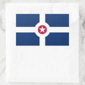 Flagge Indianapolis, Indiana Rechteckiger Aufkleber (Tasche)