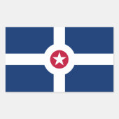 Flagge Indianapolis, Indiana Rechteckiger Aufkleber (Vorderseite)