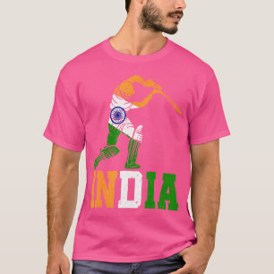 Flagge Indien Cricket Anhänger Coole Indische Cric T-Shirt