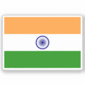 Flagge Indiens Aufkleber (Vorderseite)