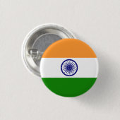Flagge Indiens Button (Vorne & Hinten)