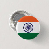 Flagge Indiens Button (Vorne & Hinten)