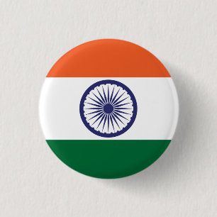 Flagge Indiens Button